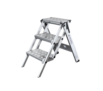 ML compact step stool, 3 st., alum. quintett des. | © MUNK GmbH