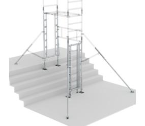 Kit d'escalier FlexxTower : kit de base pour accès unilatéral Structure | © MUNK GmbH