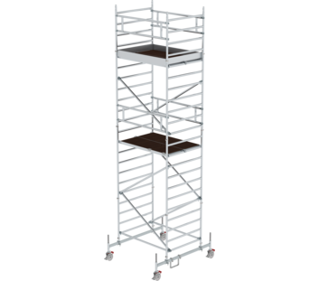 Folding scaff. 1.35x1.80m, Chass. bar & double pf, pf H=5.45m | © MUNK GmbH