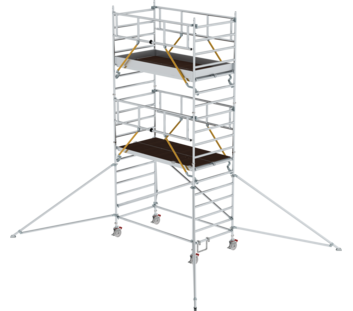 Mob. scaff SG 2,45x1,35 m w. outr. & db.pf, pfh 4,47 m | © MUNK GmbH