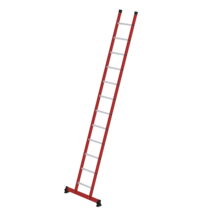 Sprossen-Anlegeleiter GFK/Alu mit nivello® Traverse 12 Stufen | © MUNK GmbH