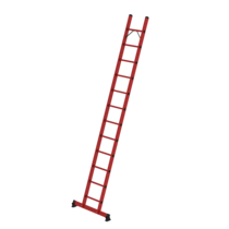 Sprossen-Anlegeleiter GFK mit nivello® Traverse 12 Stufen | © MUNK GmbH