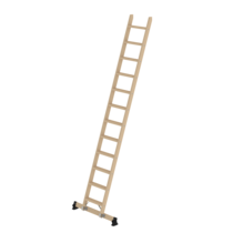 Stufen-Anlegeleiter Holz mit nivello® Traverse 12 Stufen | © MUNK GmbH