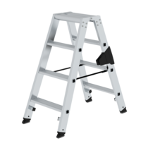 Stufen-Stehleiter beidseitig begehbar steckbar 2x4 Stufen | © MUNK GmbH
