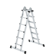 Teleskopleiter 4-teilig mit Traverse, 4x6 Sprossen | © MUNK GmbH