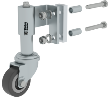 Spring-loaded castor Ø50 mm right for step ladder | © MUNK GmbH