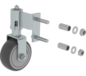 Feder-Lenkrolle Ø80mm links für Stufenleiter | © MUNK GmbH