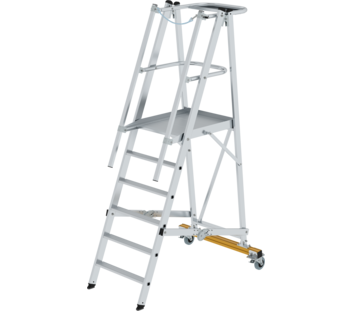 Plattformleiter klappbar und fahrbar, 6 Stufen | © MUNK GmbH