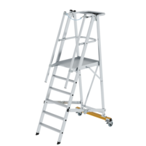 Plattformleiter klappbar und fahrbar, 6 Stufen | © MUNK GmbH