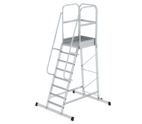 Plattformleiter mit Rollen, 8 Stufen | © MUNK GmbH
