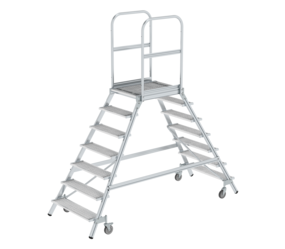 Plat.stairs,2-sid.acc. spr-load.cast.stl.grat,7 st | © MUNK GmbH