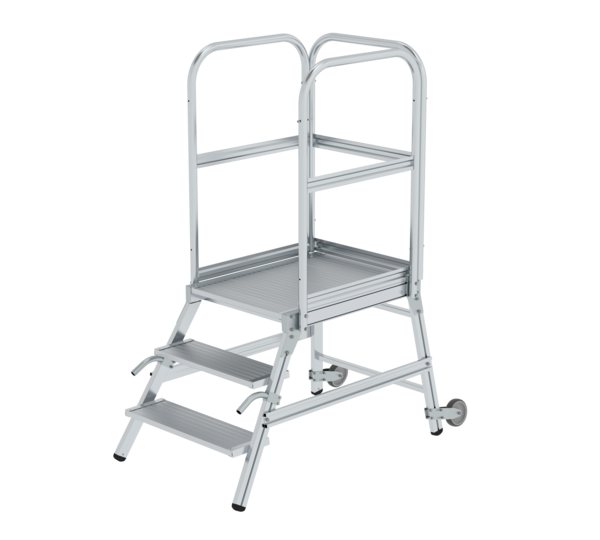 Esc. p-f 1côté av roul et poig. Alu strié, 3 mar. | © MUNK GmbH