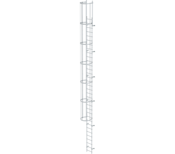 Sing.fl. vertical ladder w.bk prot.br.alu.10.72m | © MUNK GmbH