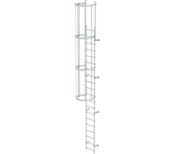 Sing.fl. vertical ladder w.bk prot.br.alu.6.80m | © MUNK GmbH