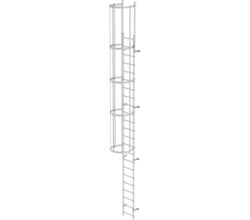Sing.fl. vertical ladder w.bk prot.br.alu.7.64m | © MUNK GmbH