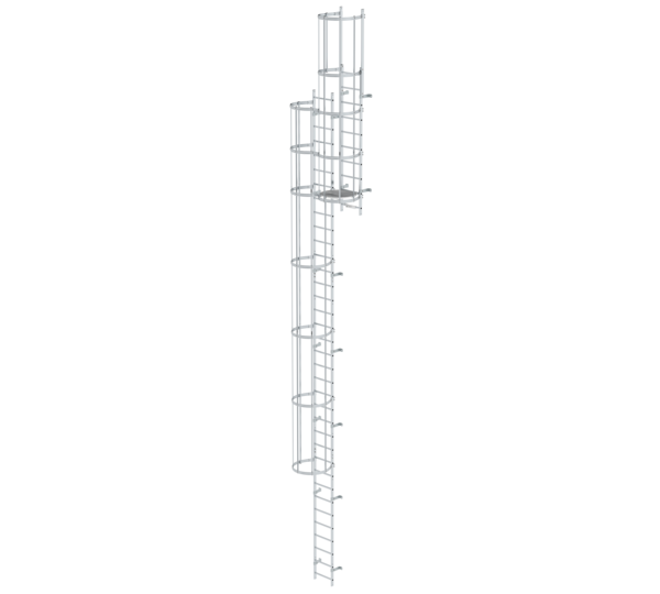 Multi.fl. vertical ladder w.bk prot.br.alu.11.84m | © MUNK GmbH