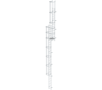 Multi.fl. vertical ladder w.bk prot.br.alu.13.80m | © MUNK GmbH