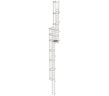Multi.fl. vertical ladder w.bk prot.st.st.13.80m | © MUNK GmbH