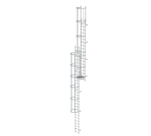 Mult-fl.vert. ladder w.back prot, anod.alu 12.12 m | © MUNK GmbH