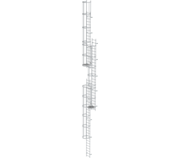 Mult-fl.vert. ladder w.back prot, anod.alu 16.32 m | © MUNK GmbH
