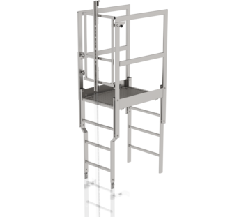 Attika-Überstieg mit SI-Türe Edelstahl | © MUNK GmbH