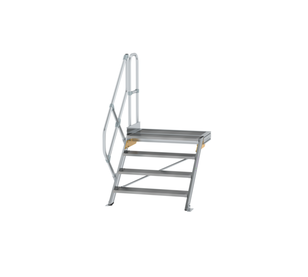 Stairs w. plat. 45° st. wid. 1,000 mm, 4 st, gr.al | © MUNK GmbH