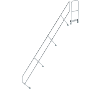 Stairs w. plat. 45° 2nd handrail for 14 steps, 45° | © MUNK GmbH