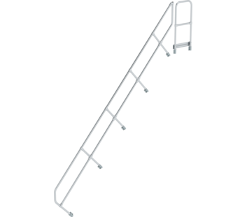 Stairs w. plat. 45° 2nd handrail for 16 steps, 45° | © MUNK GmbH