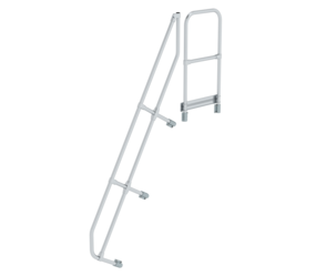 Stairs w. plat. 60° 2nd handrail for 8 steps, 60° | © MUNK GmbH