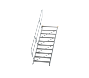Stairs 45° step width 1,000 mm, 11 steps, gr. alu | © MUNK GmbH