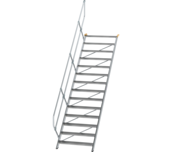 Treppe 45° St.br. 1000 mm, 14 St., Alu ger. | © MUNK GmbH