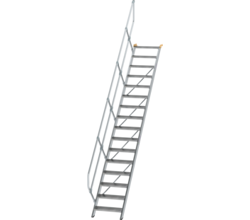 Stairs 45° step width 600 mm, 16 steps, gr. alu | © MUNK GmbH