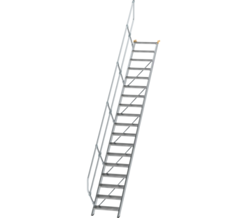 Stairs 45° step width 600 mm, 18 steps, gr. alu | © MUNK GmbH