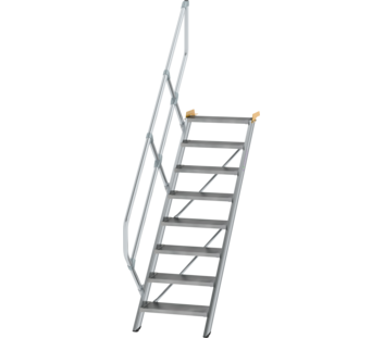 Stairs 45° step width 600 mm, 8 steps, gr. alu | © MUNK GmbH