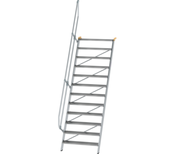 Stairs 60° step width 1,000 mm, 12 steps, gr. alu | © MUNK GmbH