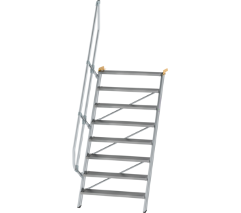 Stairs 60° step width 1,000 mm, 8 steps, gr. alu | © MUNK GmbH