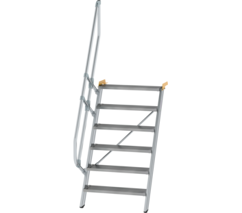 Esc. 60° larg. marche 800 mm, 6 mar., alu strié | © MUNK GmbH