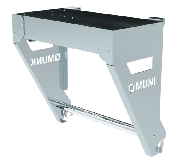 Ablageschale für Geländer bündig mit Clip Tiefe 100 mm Vorderansicht | © MUNK GmbH