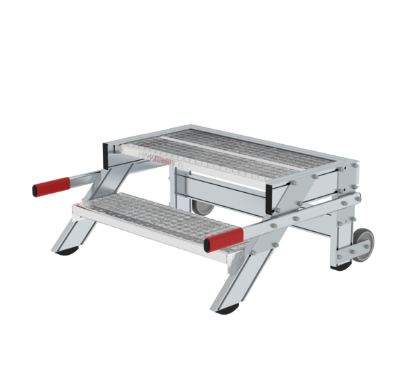 Work platform mobile 800 mm st width, 2 steps | © MUNK GmbH
