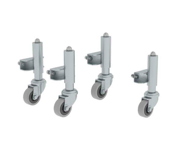 Feder-Bremsrollen, für Arbeitspodeste mit 2 Stufen | © MUNK GmbH