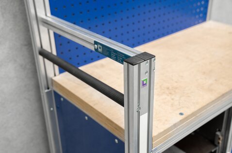 Mobile Werkstatt, als Rollcontainer aufgebaut aus Alu-Profilen | © MUNK GmbH