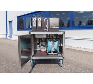 Conteneur roulant Hygiène type 1 Trappe ouverte | © MUNK GmbH