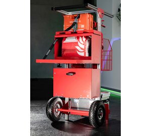 SafeCaddy® "Fire protection" with load, close-up | © MUNK GmbH