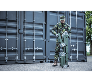 Stockage des brancards de sauvetage Revêtement en RAL 6031 Application | © MUNK GmbH