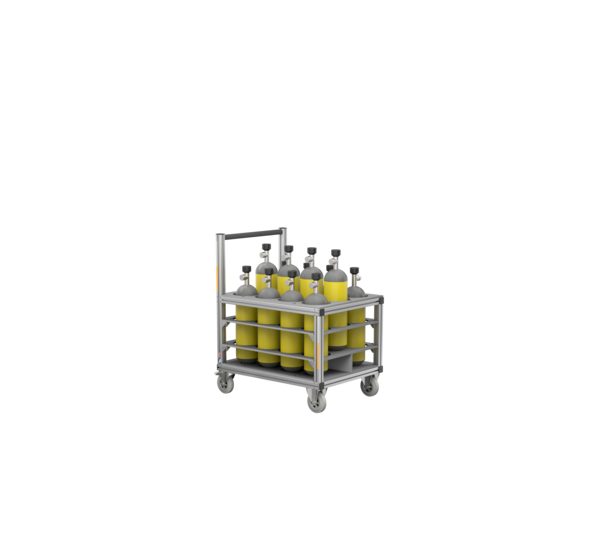 Chariot de transport pour bouteilles d’air étagé | © MUNK GmbH