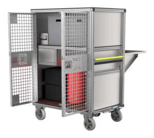 Conteneur roulant Protection anti-chute Vue 2 | © MUNK GmbH