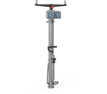 Mât d’éclairage 3 m pour CR électricité / lumière | © MUNK GmbH