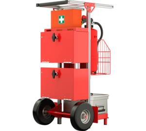 SafeCaddy® "Protection incendie" avec chargement, arrière | © MUNK GmbH