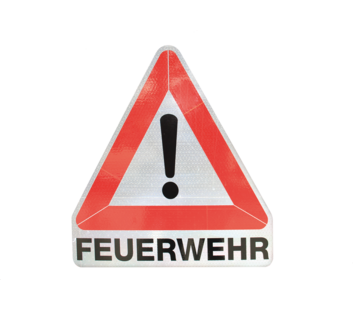 Warnschild Feuerwehr rot/weiß | © MUNK GmbH