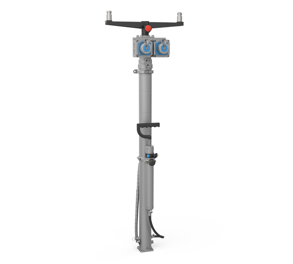 Lichtmast 3,5m für Rollcontainer Strom-Licht | © MUNK GmbH